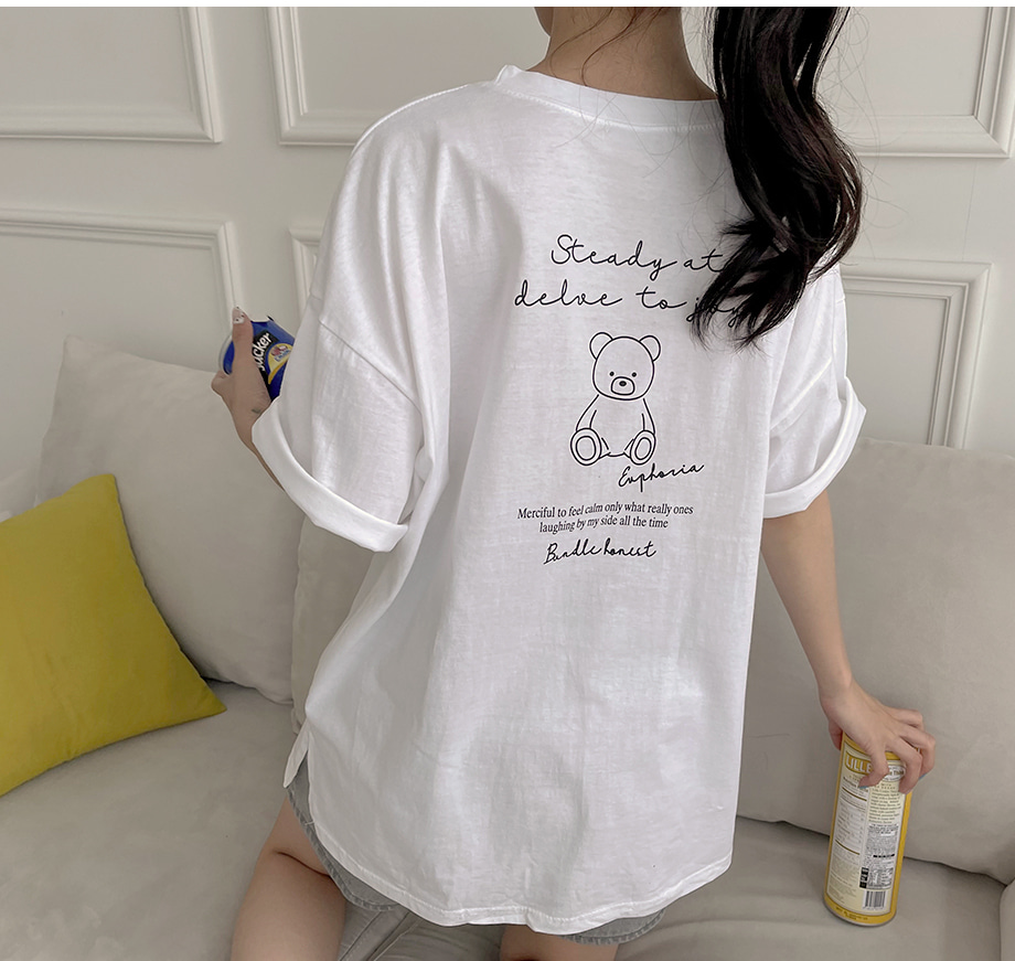 리리앤코 쿠디비 오버핏 라운드 티셔츠