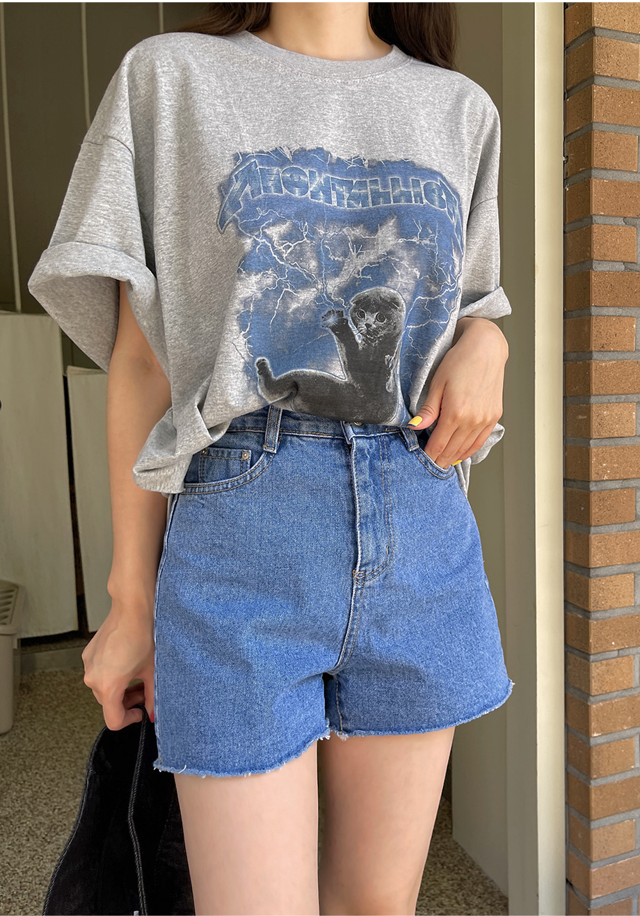 리리앤코 크비앙 프린팅 오버핏 티셔츠