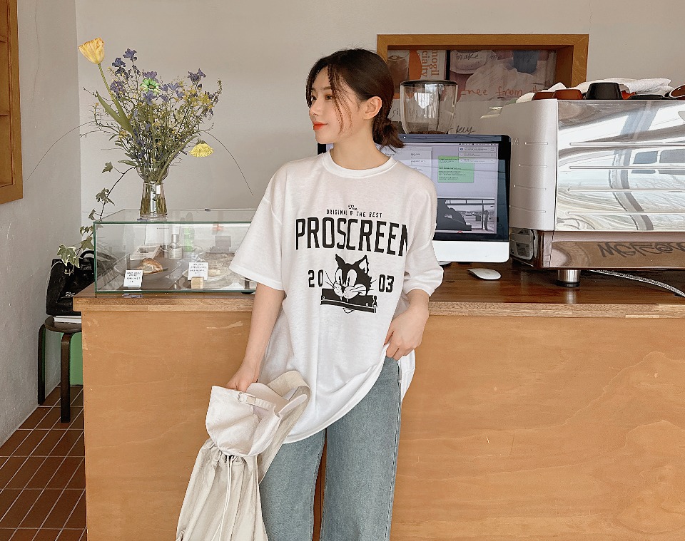 위텐브 프린팅 루즈핏 반팔 티셔츠 | 리리앤코