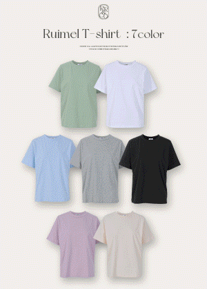 [7천장 돌파✨] 루이멀 라운드넥 베이직 티셔츠 | 리리앤코